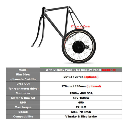 Nuevo Kit De Conversión Trasera Y Llanta For Bicicleta