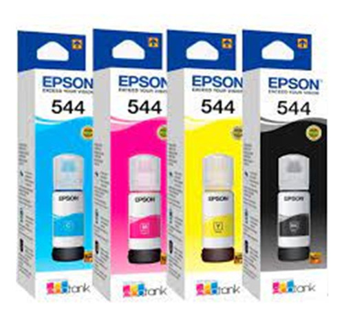 Kit Tinta Epson Original 544 Para L3150, L3210, L3250, L5590