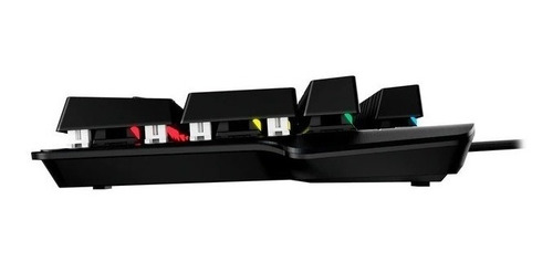 Imagen 5 de 6 de Teclado gamer HyperX Alloy MKW100 QWERTY TTC Linear Red inglés US color negro con luz RGB