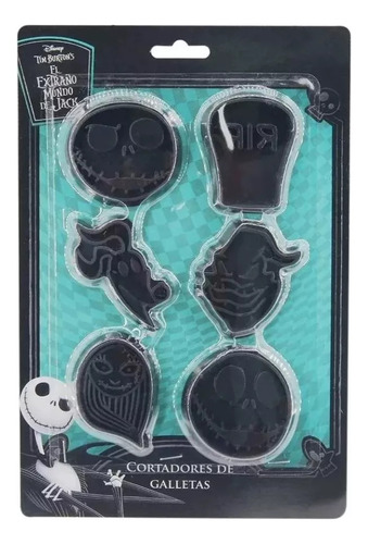 Cortador De Galletas Jack Skellington Incluye 6 Moldes