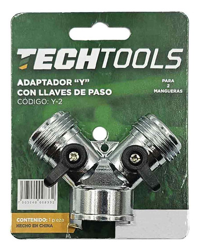 Adaptador Conexion Tipo Y Llave Paso P/ Manguera Jardin Cnx