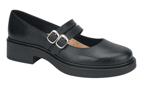 Zapato Escolar De Piel Yu Yin Negro Teens 3140