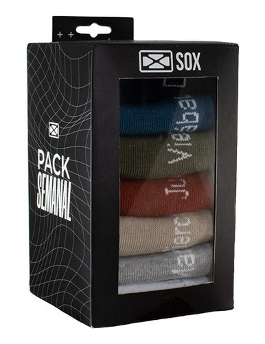 Pack X 7 Medias Sox® Algodon Soquetes Semanal Unisex Premium