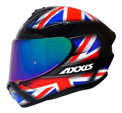 Imagem 2 de 10 de Capacete Axxis Draken Uk + Viseira Extra Inclusa
