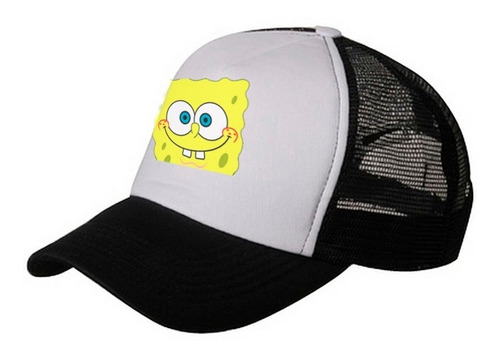 Gorra Camionera Negra Bob Esponja Diseños Trucker Cachucha