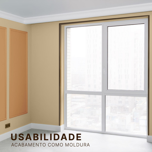 Acabamento Do Painel Ripado De Madeira Ecológica Cantoneira Cor Carvalho