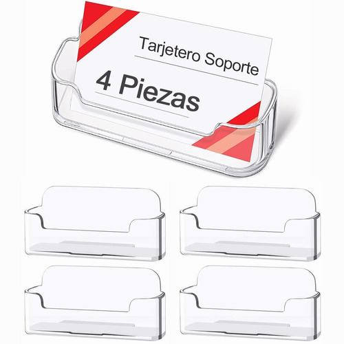 4 Soportes Para Tarjetas De Visita Para Escritorio,oficina