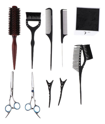 Juego De 10 Pinzas Para El Cabello, Peine Profesional Para C