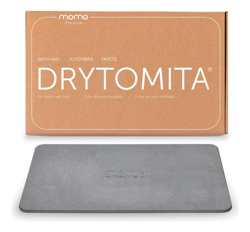 Momo Lifestyle Stone Bath Mat Drytomita 23.6 X 15.4 Graphite