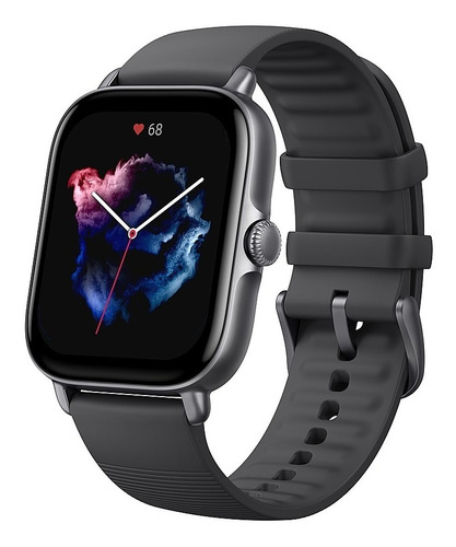 Smartwatch Amazfit GTS 3 1.75" caja de  aleación de aluminio  graphite black, malla  graphite black de  silicona