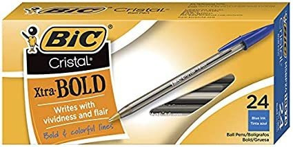 Bic Cristal Xtra Negrita Bolígrafo, Bold Point (1,6 Mm), Azu