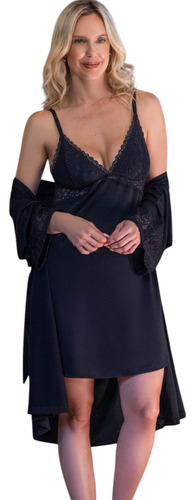 Camison Estilo Camisola De Modal Con Encaje 25530