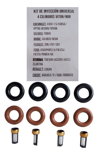 Kit Inyectores Chery Arauca X1 Qq6 Orinoco 4 Cilindros Viton