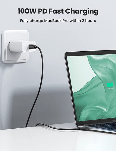 Cable Thunderbolt 4 Tipo C A C, Audio Y Video 40gbps, Ugreen