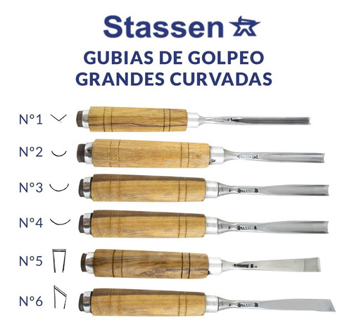 Gubia Golpeo Stassen Serie 2400 Profesional Maderas Duras