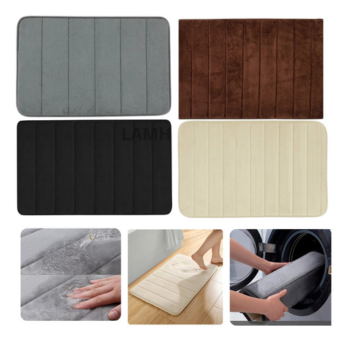 Kit 2 Tapete Banheiro Antiderrapante Super Soft 60 X 40 Cm