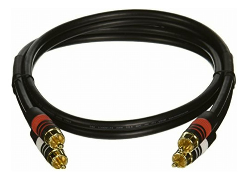 C&e 102869 Cable 2 Rca Plug To 2 Rca Plug 22awg, 3-inch,
