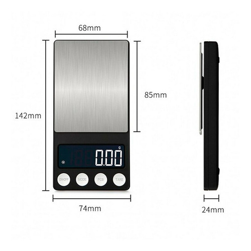 Imagen 7 de 9 de Pesa Digital Gramera Joyeria Y Cocina Mt Desde 0.01g A 500g