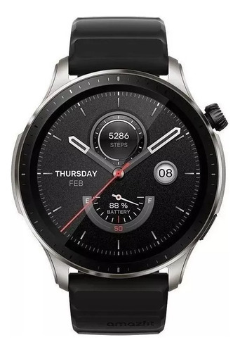 Imagen 2 de 3 de Smartwatch Amazfit Gtr 4 1,43'' Gps Wifi Amoled Black Color De La Caja Negro Color De La Malla Superspeed Black Color Del Bisel Plateado