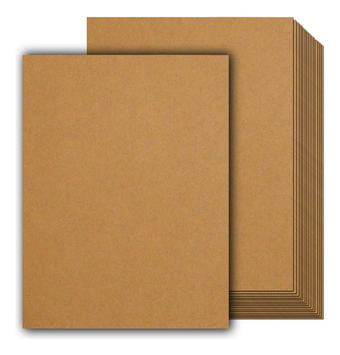 100 Hojas Tamaño Tabloide Rebasado 12 X 18 Kraft 275 Gramos
