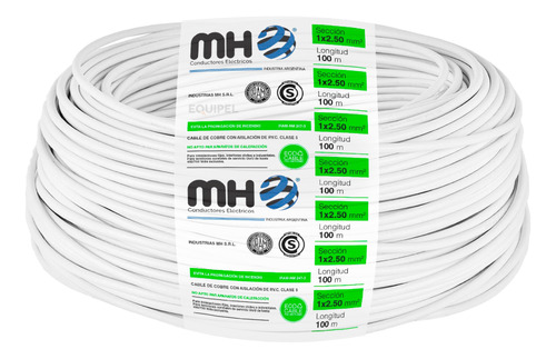 Cable Unipolar 2.5 Mm² Mh - Rollo X 100mts Normalizado