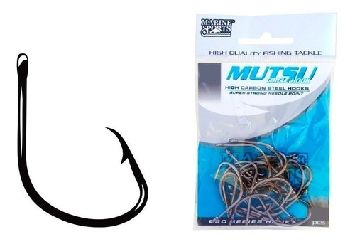 Anzol Marine Sports Mutsu Circle Hook Black  5/0 20 Unidades