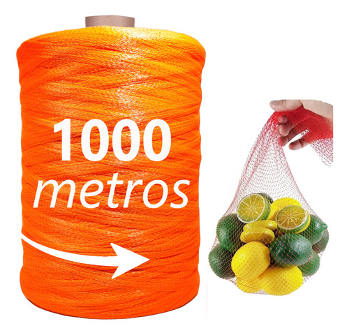 Red Malla Naranja 1000 Metros: Frutas, Balones, Juguetes