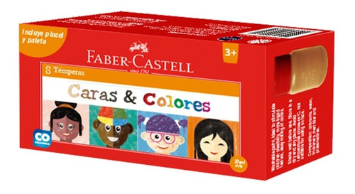 Tempera Faber Castell X 8 Uds Caras Y Colores