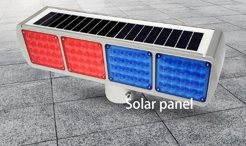 Baliza De Led Solar Barricada Bicolor Ideal Conos Soporte 