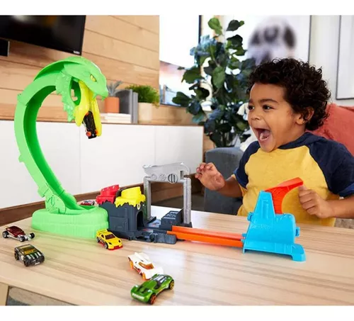 Pista Hot Wheels Mattel Ataque Tóxico da Serpente com Slime