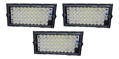 3 Pz Reflector Led 50w Luz Blanca Intemperie R10w50c8 T2787