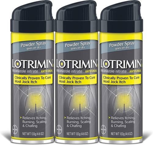 Lotrimin Af Jock Itch Antifungal Spray Talco En Polvo 3 Pzs