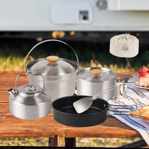 Utensilios De Cocina Para Acampar, Sartén, Tetera, Hervidor