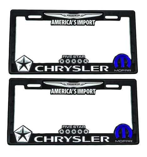  Portaplacas Premium Chrysler Juego 2 Piezas