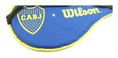 Imagen 4 de 7 de Raqueta Tenis Wilson Boca Jrs 25 Junior Niño Encordada Funda