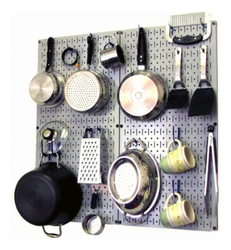 Wall Control Kitchen Pegboard Organizer Pots And Pans Color Gris