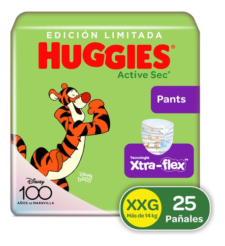 Pañales Active Sec Pants Xxg 25 - Unidad a $1388