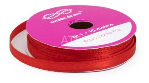 Imagen 1 de 5 de Cinta Raso N° 1 De 6mm Cordón De Oro X 10 Mts