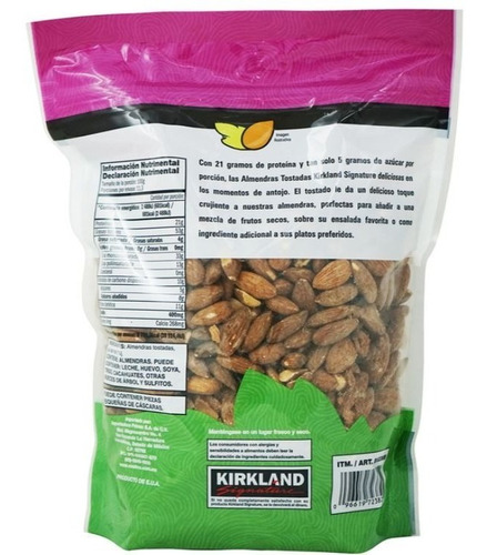 Almendras Tostadas Kirkland Signature De 1.13 Kg Deliciosas!
