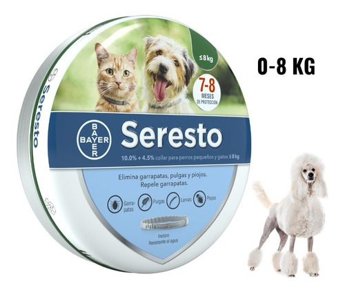 Collar Seresto Antipulgas Perro French Poodle 0-8kg