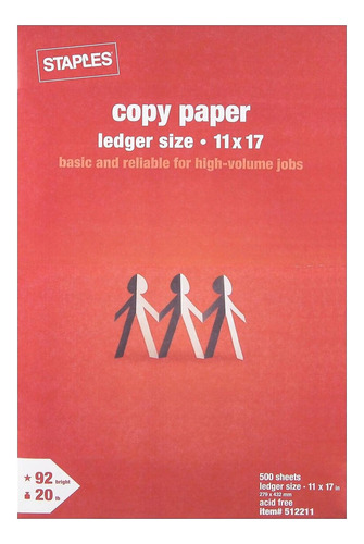 Papel De Copia De Pulgada X 17 Pulgadas De Pulgada 20 Lbs 92