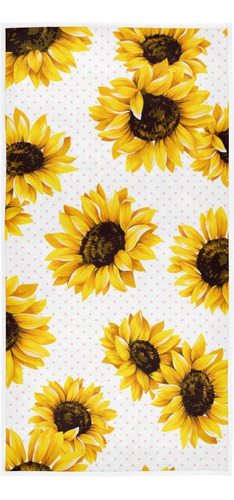 Wenxoual Soft Absorbent Large Guest Hand Towels Sunflowers .