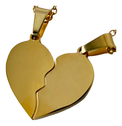 Set Dije De Corazón Acero Ilan Gold Unisex Glb180ipg - S024