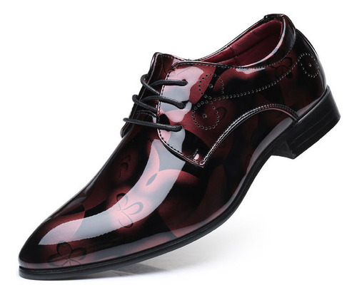 Zapatos Alzas Hombre Piel Puntiaguda