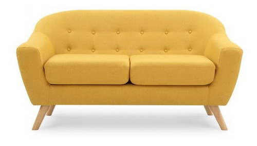 Sillon Sofa Nordico Escandinavo 3 Cuerpos En Tela Dyd