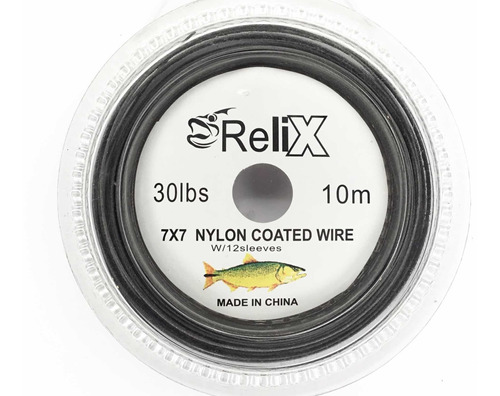 Lider De Acero Forrado En Nylon Relix 30lbs. X 10m. / 7x7