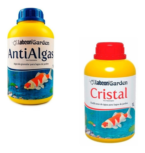 Kit Labcon Alcon Garden Anti Algas Lagos 1kg + Cristal 1lt