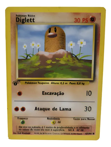 1995 diglett pokemon card cards 1st edition The item available is listed in the Title Carta Pokemon Base Set 47/102