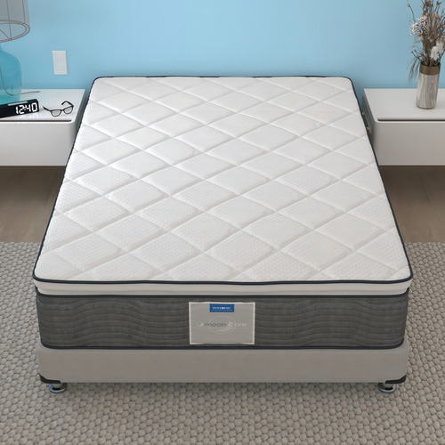 Colchón Individual Restonic Moon Care Random Blanco/gris Oscuro Tecnología Fly Soft Dream - 100cm X 190cm X 26cm