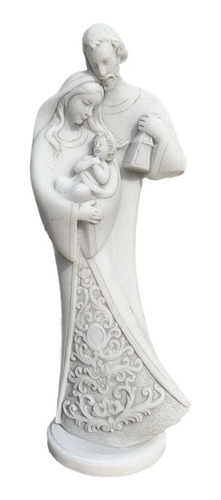 Imagem Sagrada Família Mármore Maciço Impecável 20c Original